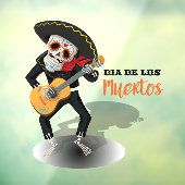 Dia de los Muertos Day of the Day Artistic Raamsticker (Vel 3)
