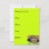 Dia de Los Muertos Day of the Dead Catrina Invites Kaart (Achterkant)