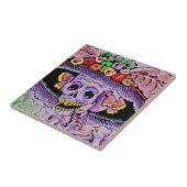 Dia de Los Muertos Day of the Dead Catrina Tile Tegeltje (Zijkant)