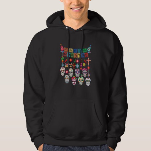 Dia De Los Muertos  Day of the dead Hanging skulls Hoodie (Voorkant)