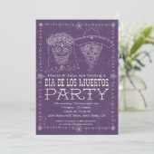 Dia de los Muertos Day of the Dead Invitation Kaart (Staand voorkant)