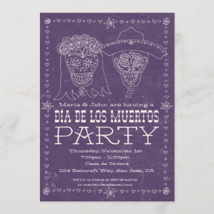 Dia de los Muertos Day of the Dead Invitation Kaart