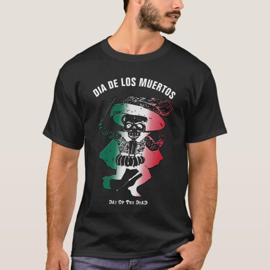 Dia de los Muertos Day of The Dead Skeleton Knight T-shirt (Voorkant)