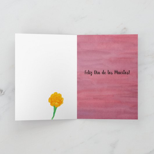 Dia de los Muertos Day of the Dead Skull Marigolds Kaart (Binnen)