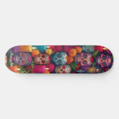 Dia de los Muertos (Day of the Dead) skulls Persoonlijk Skateboard (Horizontaal)