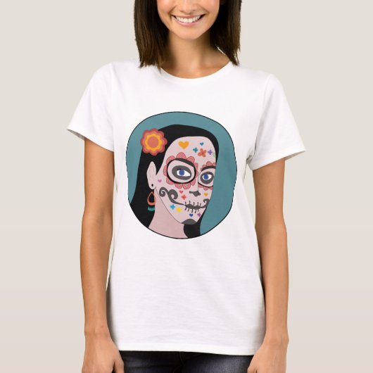 Día de Los Muertos Day of the Dead T-shirt (Voorkant)