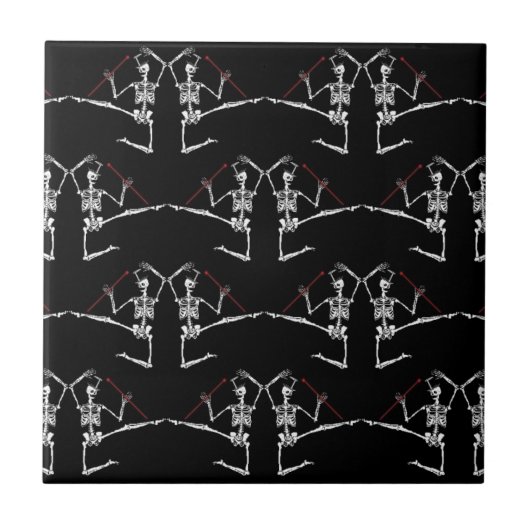 Dia de Los Muertos Day of the Dead trivet Tile Tegeltje (Voorkant)