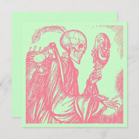 DIA DE LOS MUERTOS DAY OF THE DOAD Party INVITE Kaart (Voorkant / Achterkant)