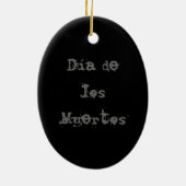 Dia de los Muertos Die Meisjesschedel Keramisch Ornament (Achterkant)