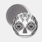 Dia de los Muertos Die Meisjesschedel Magneet (Voorkant / Achterkant)