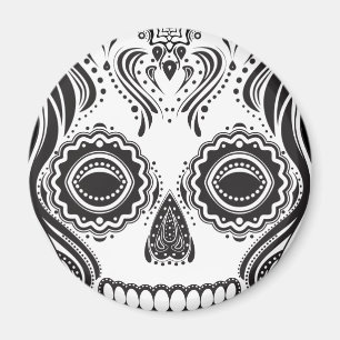 Dia de los Muertos Die Meisjesschedel Magneet