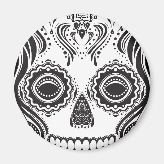 Dia de los Muertos Die Meisjesschedel Magneet (Voorkant)
