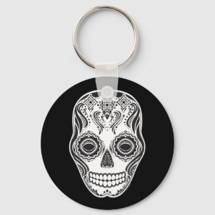 Dia de los Muertos Die Meisjesschedel Sleutelhanger