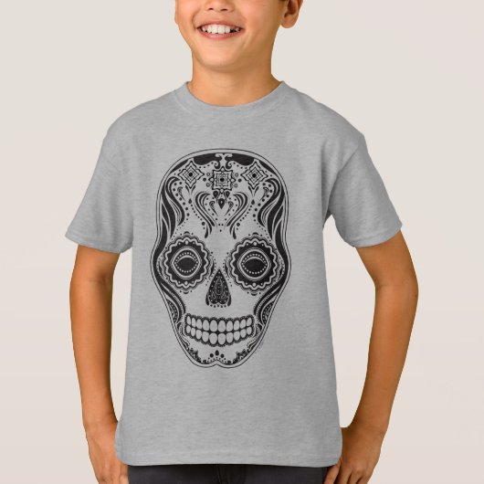 Dia de los Muertos Die Meisjesschedel T-shirt (Voorkant)