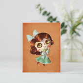 Dia de Los Muertos Doll Briefkaart (Staand voorkant)
