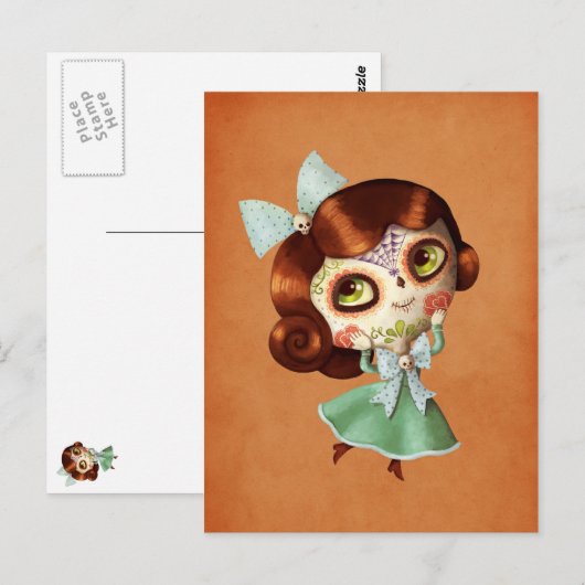 Dia de Los Muertos Doll Briefkaart (Voorkant / Achterkant)