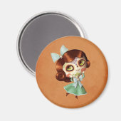 Dia de Los Muertos  Doll Magneet (Voorkant / Achterkant)