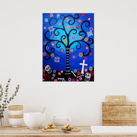 Dia de los Muertos door Prisarts Poster (Keuken)