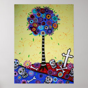DIA DE LOS MUERTOS DOOR PRISARTS POSTER