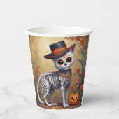 Día de Los Muertos el gato Papieren Bekers (Voorkant)