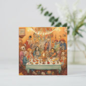 "Dia de los Muertos", Familie Herdenking Fiesta Kaart (Staand voorkant)