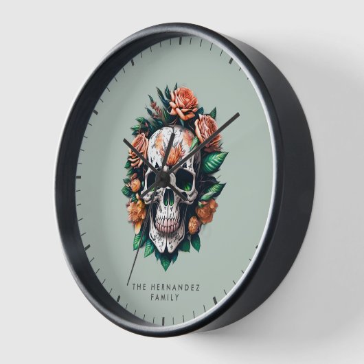 Dia de Los Muertos Family Name Clock (Hoek)