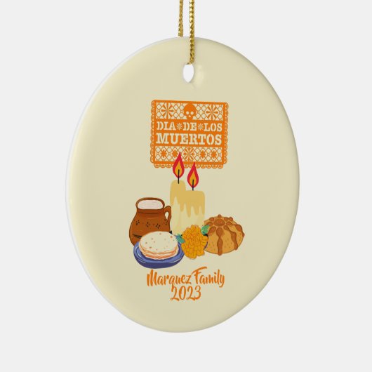 Dia De Los Muertos feest Keramisch Ornament (Rechts)