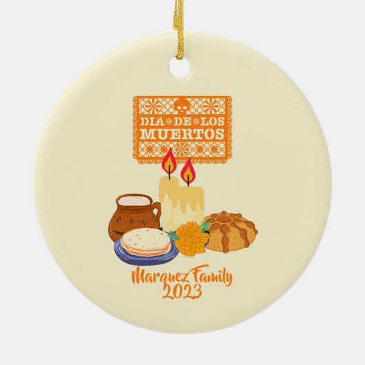  Dia De Los Muertos feest Keramisch Ornament (Achterkant)
