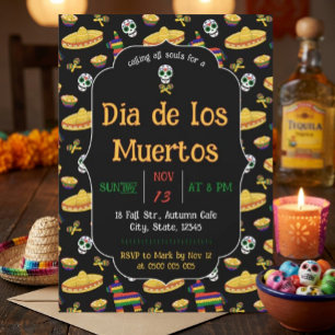 Dia de los Muertos Feest Partij Kaart