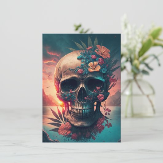 Dia de los Muertos Feestdagenkaart (Staand voorkant)