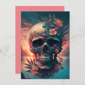 Dia de los Muertos Feestdagenkaart (Voorkant / Achterkant)