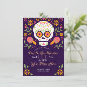Dia De Los Muertos Feestdagenkaart (Staand voorkant)