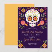 Dia De Los Muertos Feestdagenkaart (Voorkant / Achterkant)