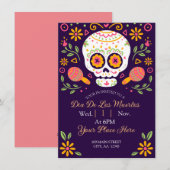 Dia De Los Muertos Feestdagenkaart (Voorkant / Achterkant)