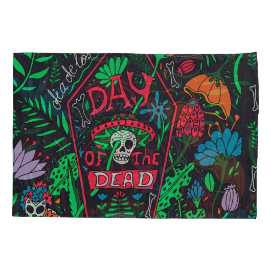 Dia de los Muertos: Feestelijke Kaart Set Kussensloop (Achterkant)