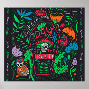 Dia de los Muertos: Feestelijke Kaart Set Poster
