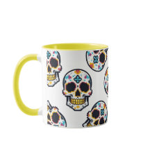 Dia De Los Muertos Gepixeliseerd Schedelpatroon