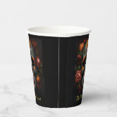 Dia de los Muertos geschilderde schedel, aanpasbaa Papieren Bekers (Rechts)