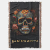 Dia de los Muertos geschilderde schedel aanpasbaar Deken (Voorkant Verticaal)