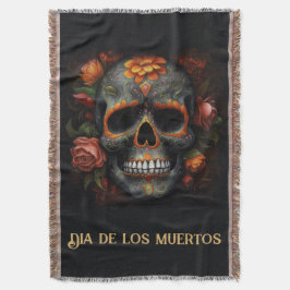 Dia de los Muertos geschilderde schedel aanpasbaar Deken