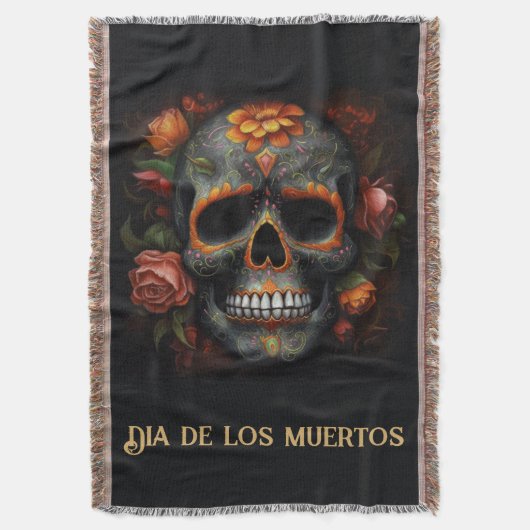 Dia de los Muertos geschilderde schedel aanpasbaar Deken (Voorkant Verticaal)