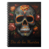 Dia de los Muertos geschilderde schedel aanpasbaar Notitieboek (Voorkant)