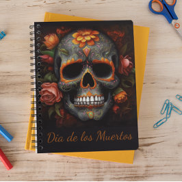 Dia de los Muertos geschilderde schedel aanpasbaar Notitieboek