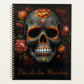 Dia de los Muertos geschilderde schedel aanpasbaar Planner (Voorkant)