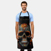 Dia de los Muertos geschilderde schedel aanpasbaar Schort (Gedragen)