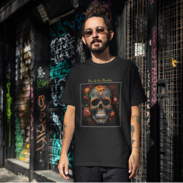 Dia de los Muertos geschilderde schedel bloem cala T-shirt