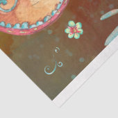 Dia de los muertos gitaar - levendige viering tissuepapier (Detail)