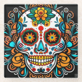 Dia de los Muertos Glazen Onderzetter