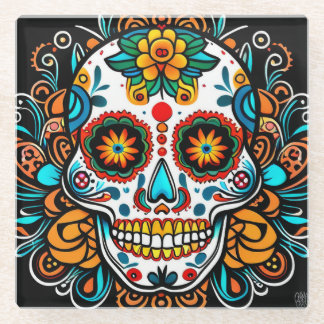 Dia de los Muertos Glazen Onderzetter