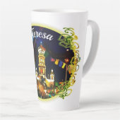 Dia de Los Muertos Guadalupe Church PV-190130 Latte Mok (Rechterhoek)